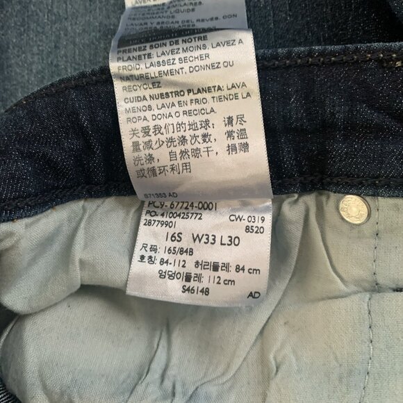 Signature Levis Jeans Women's Size 16S Blue Straight Leg Slim High Rise Pants - Picture 10 of 15